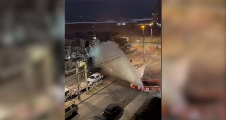 Gigantesca rotura de matriz afecta otra vez a viviendas en Iquique: había estallado hace apenas 6 días