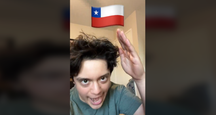 El tiktoker se queja con quienes confunden la bandera de Texas con la chilena.