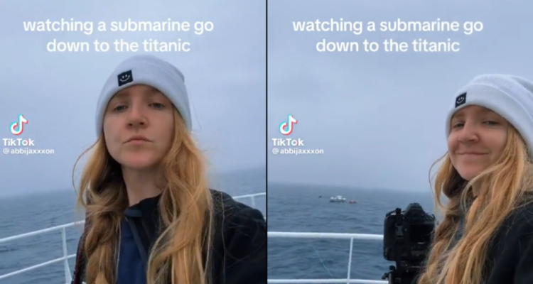 Tiktoker y últimas imágenes de submarino