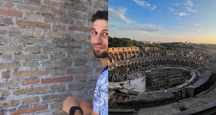 Turista Coliseo de Roma