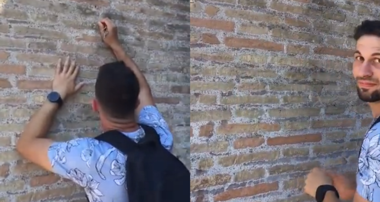 Turista que rayó coliseo romano es identificado