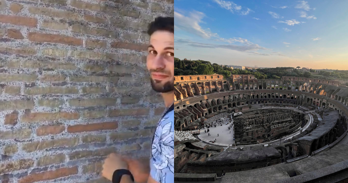 Turista Coliseo de Roma