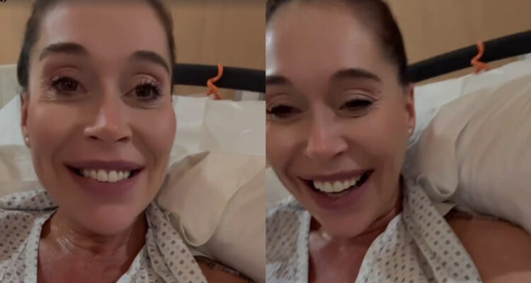 Valentina Roth celebrando que ya es madre.