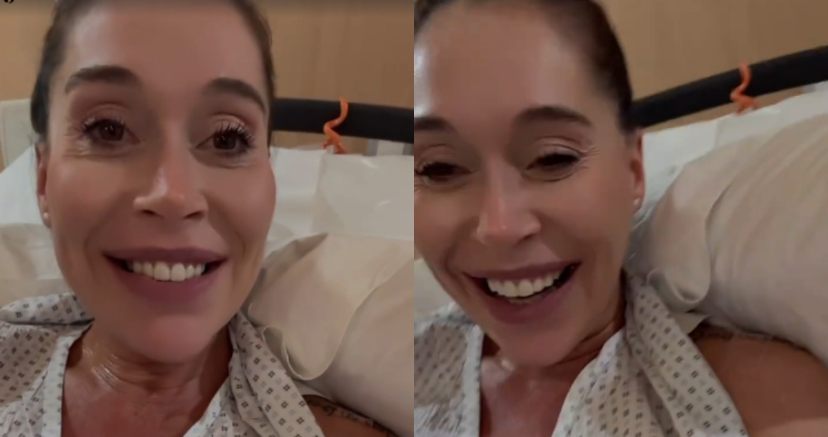 Valentina Roth celebrando que ya es madre.