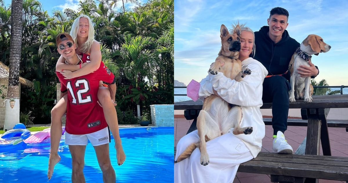 Vesta Lugg junto a Pablo Galdames en fotografías compartidas en sus cuentas de Instagram