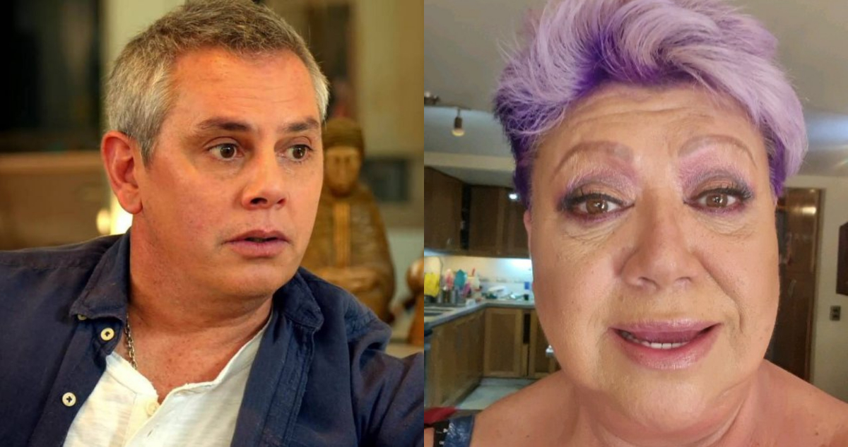 José Miguel Viñuela habla serio en una entrevista. A su lado, Patricia Maldonado en uno de sus videos de redes sociales.
