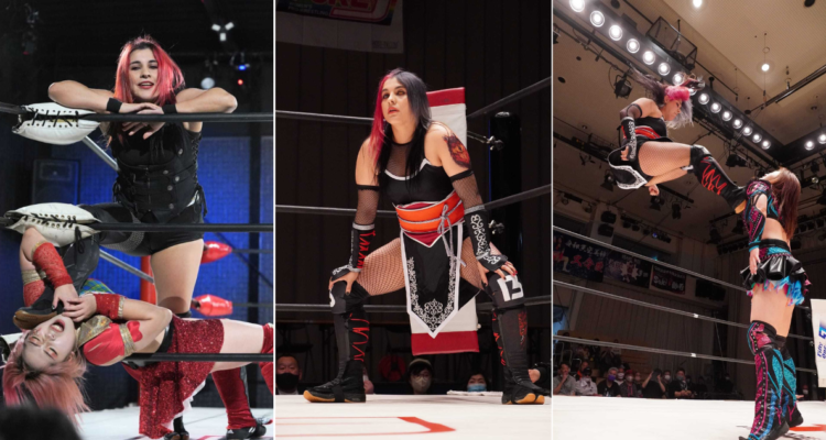 Akari, la chilena que triunfa en la lucha libre de Japón.