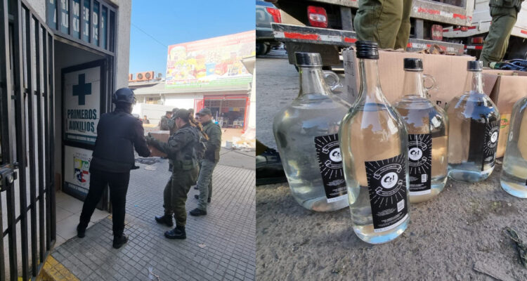 Incautan más de 7 mil alcoholes que eran comercializados clandestinamente en barrio Franklin