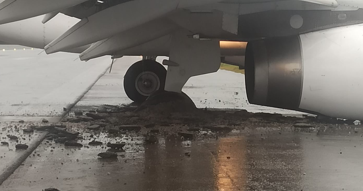 Los registros del momento en que avión de Latam derrapa y destruye pista de aterrizaje en Brasil