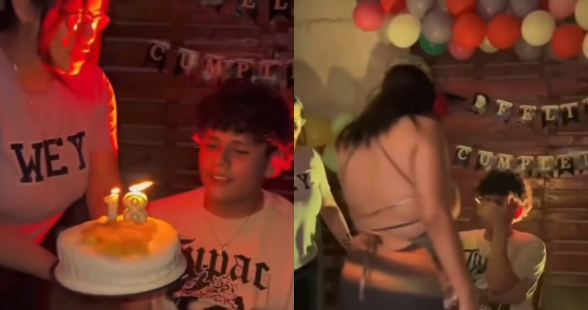 Madre contrata bailarina exótica para hijo