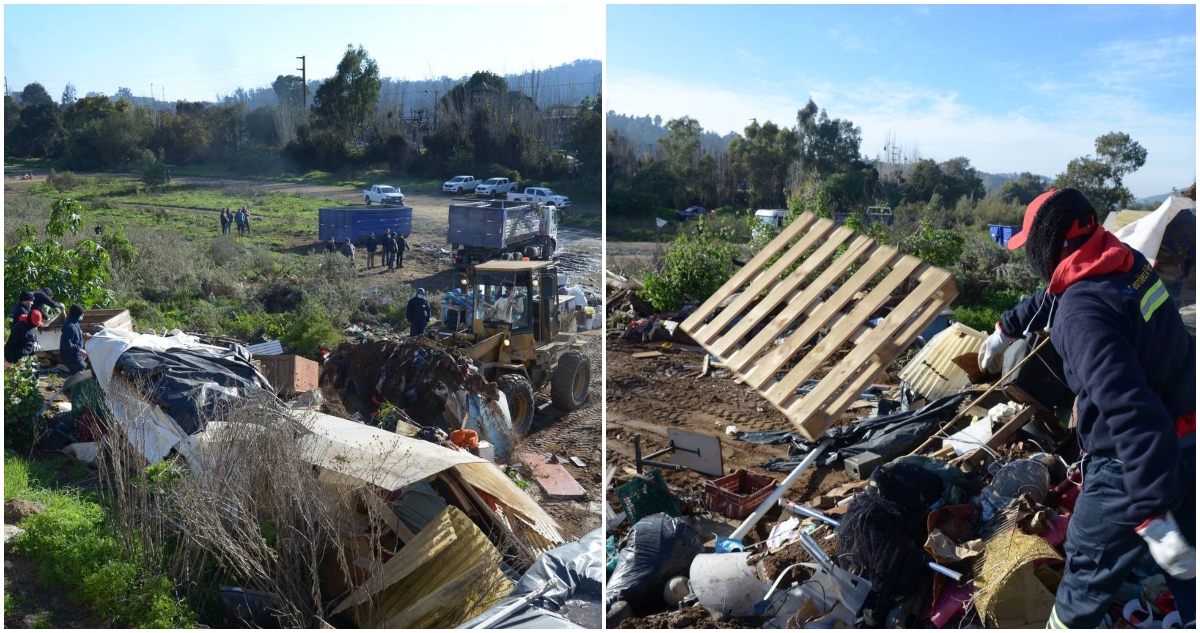 Retiran más de 100 toneladas de basura y escombros de estero Marga Marga