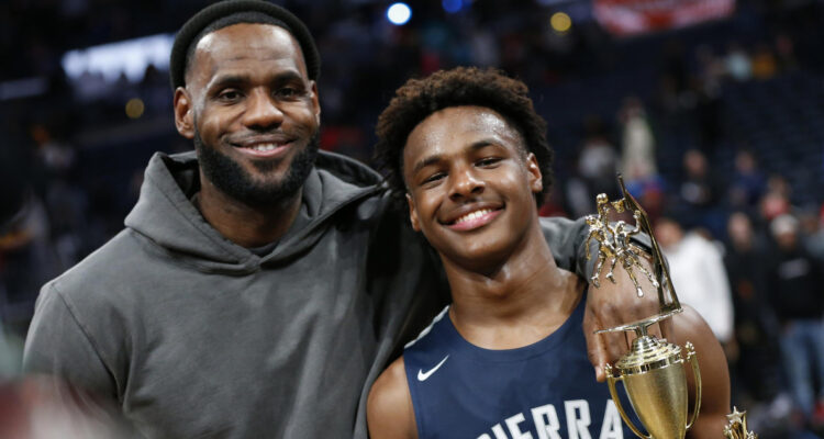 Bronny James y LeBron James