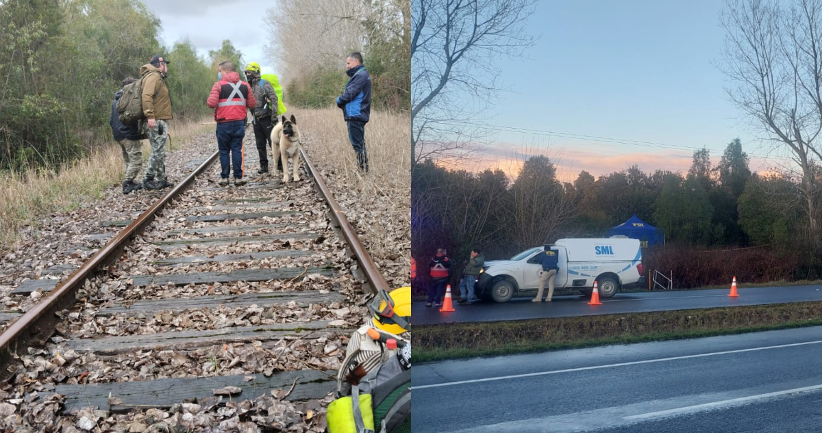 Hombre desaparecido hace 10 días es encontrado sin vida en vía férrea de sector Casma en Frutillar