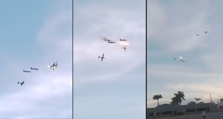 Choque de aviones en Colombia