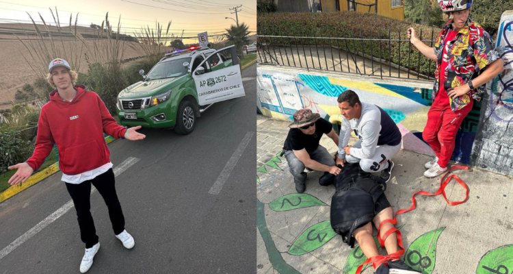 Ciclista y asalto en Chile