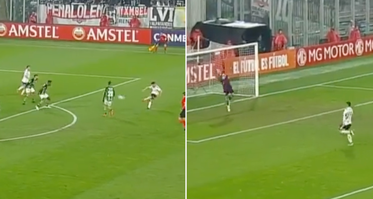 Colo Colo saca ventaja con un increíble golazo de Leonardo Gil ante América Mineiro.