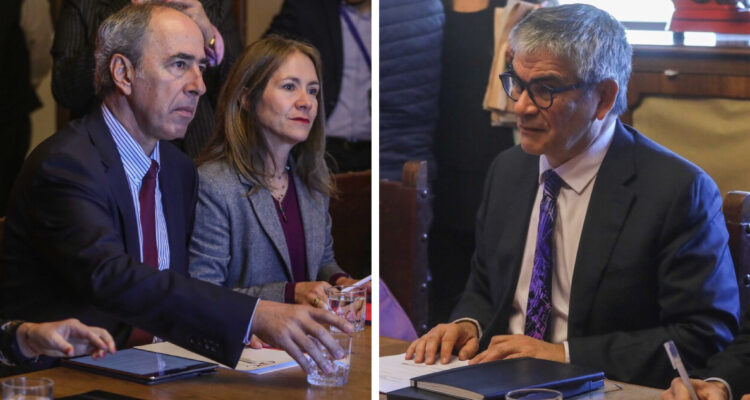 Presidente de la CPC, Ricardo Mewes, y el ministro de Hacienda, Mario Marcel