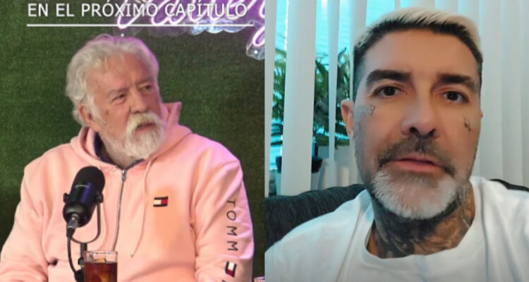 Iván Arenas en el programa Es La Hora de tu Podcast. A su lado, DJ Méndez respondiendo a Iván Arenas de la acusación.
