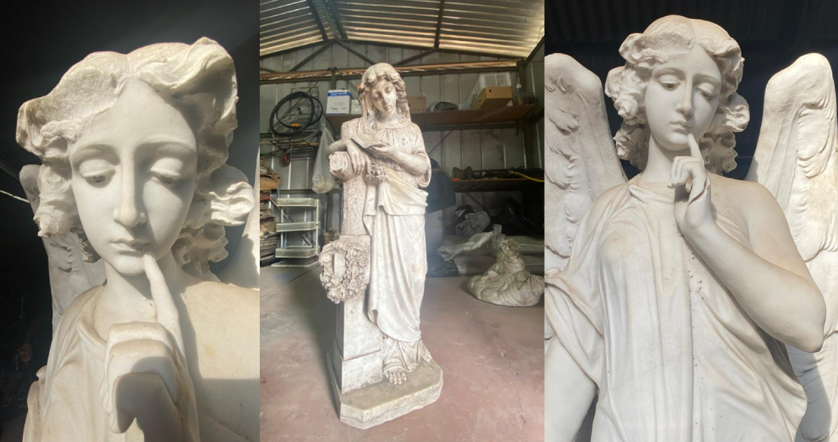13 esculturas patrimoniales vuelven al Cementerio General: estaban en poder de Raúl Schüler