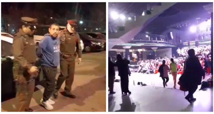 Una captura del administrador del Espacio Don Oscar tras ser capturado, y otra del evento de zumba que se celebraba en el recinto pese a la clausura.