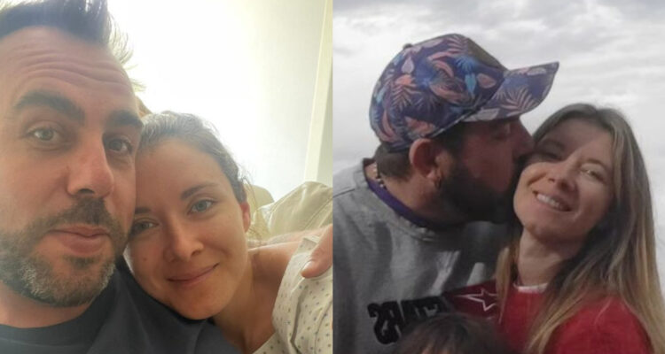 Francisco Kaminski y Carla Jara posando juntos con una sonrisa.