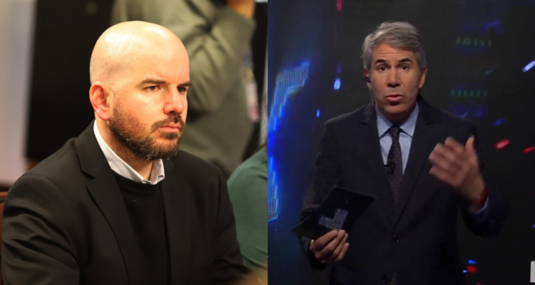 Ministro Giorgio Jackson (izquierda) y animador Gonzalo Feito (derecha)