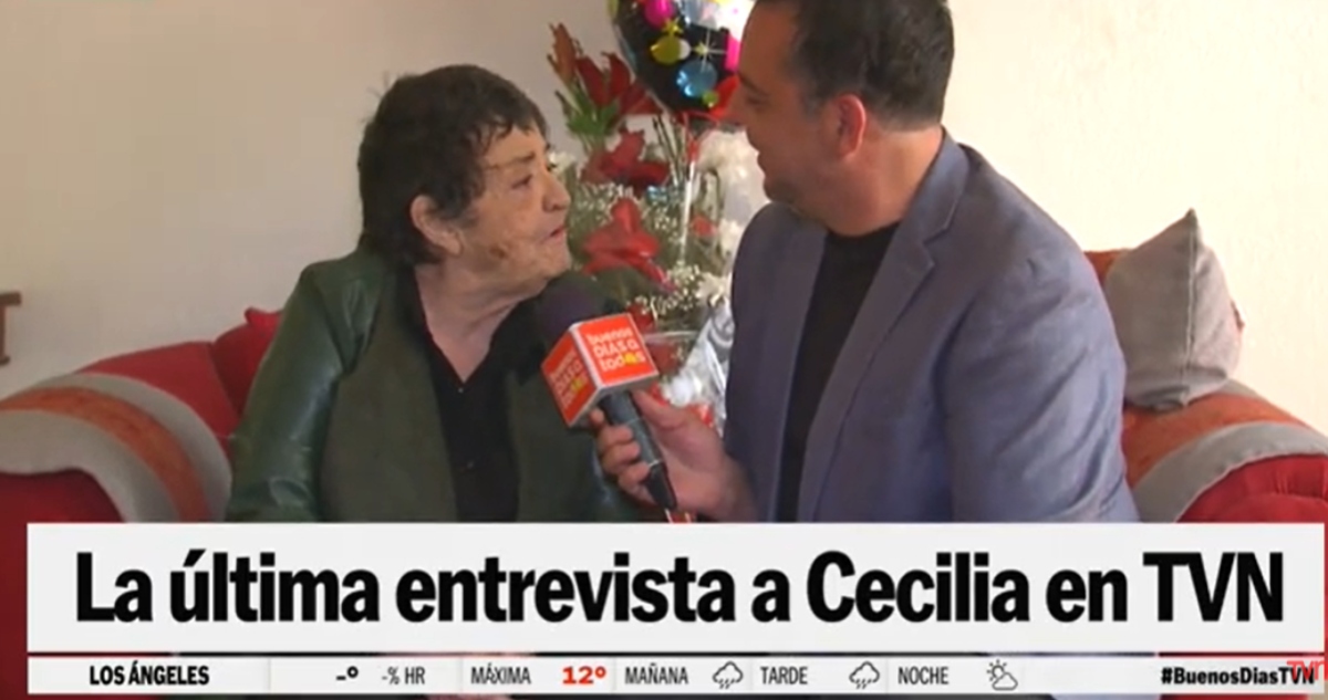La última entrevista de Cecilia en TVN y su bello regalo a Leo Castillo: “Los amaré hasta el final”