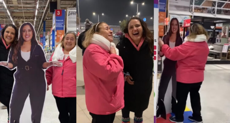 La madre de Pamela Leiva emocionada al verla en una campaña publicitaria.