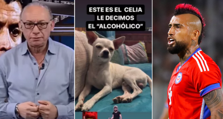 Mauricio Israel bombardea a Arturo Vidal.