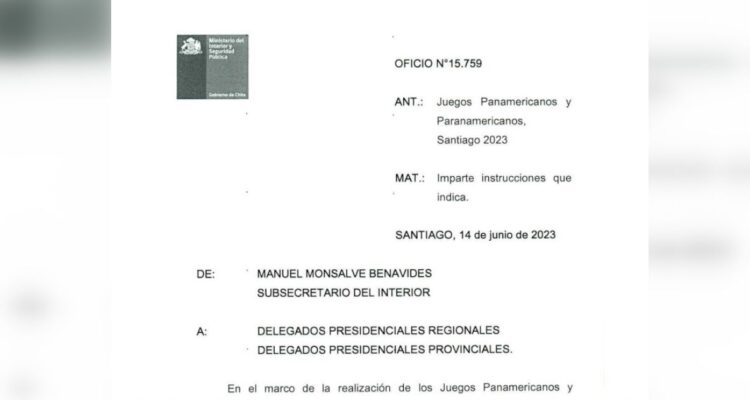 ¿Qué dice el oficio que aún podría suspender eventos masivos por coincidir con los Panamericanos?