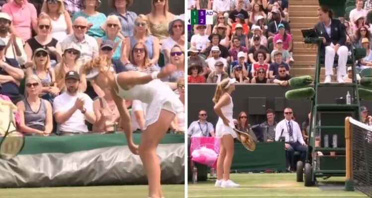 Mirra Andreeva fue eliminada de Wimbledon por una polémica jugada.
