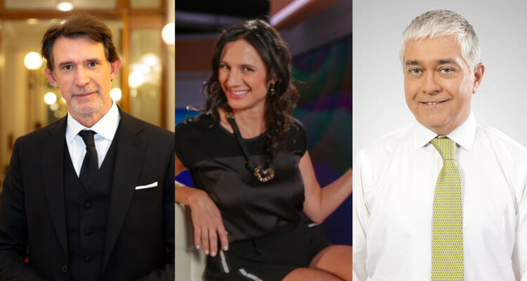 Algunos de los conductores de los especiales en televisión por el golpe de estado.