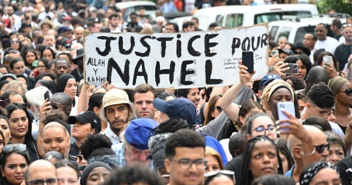 Marcha en Nanterre por la muerte de Nahel, el 29 de junio 
