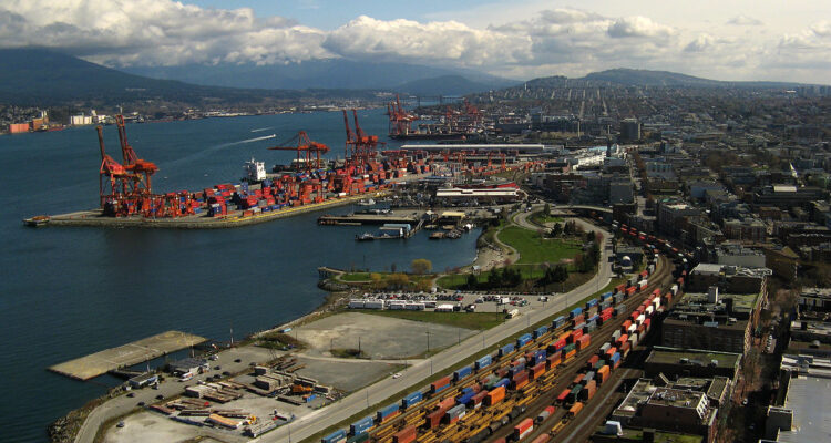 Vista aérea del Puerto de Vancouver