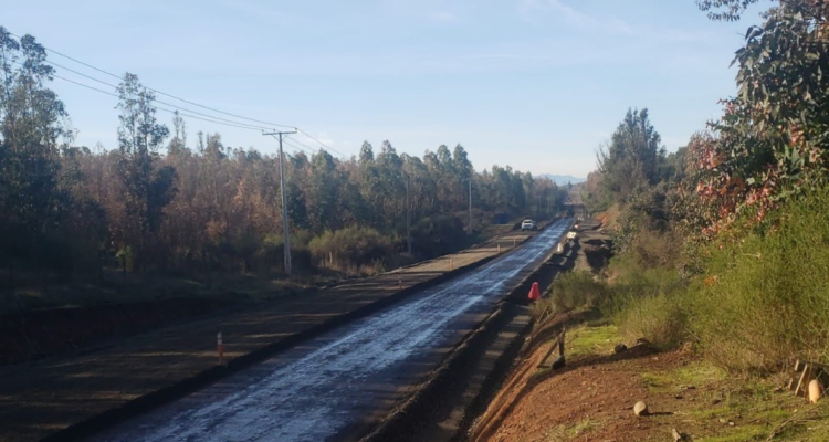 Obras de mejoramiento en ruta Mulchén – Negrete registran un 43% de avance