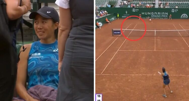 La china Shuai Zhang acabó visiblemente afectada tras ‘robo’ en Hungría.