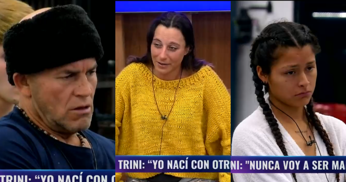 Capturas de momento de confesión de Trini en Gran Hermano