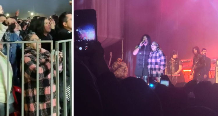 Adulta mayor se hace viral al asistir a concierto de exvocalista de Mägo de Oz: subió al escenario