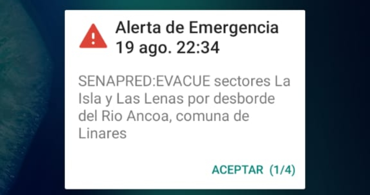 Alerta de evacuación por desborde de río en Linares