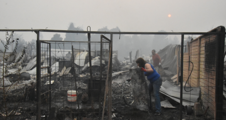 Araucanía viviendas incendios forestales