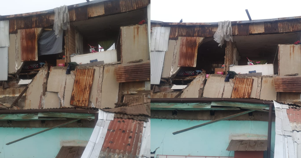 Familia salva ilesa tras derrumbe de escombros sobre su vivienda en Valparaíso