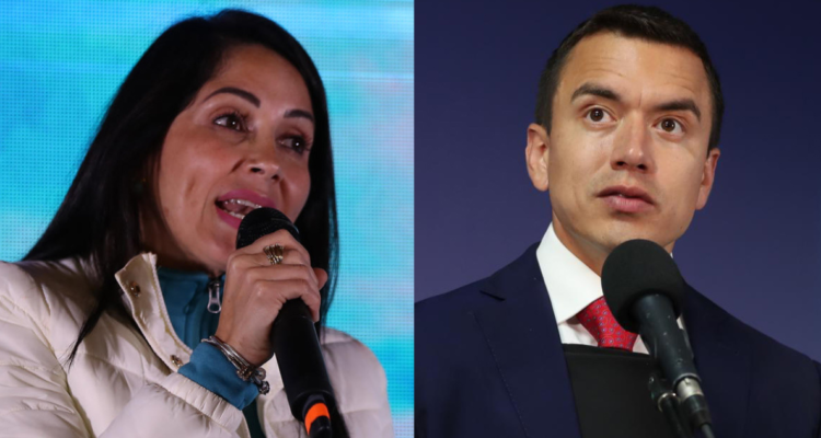 Luisa González y Daniel Noboa