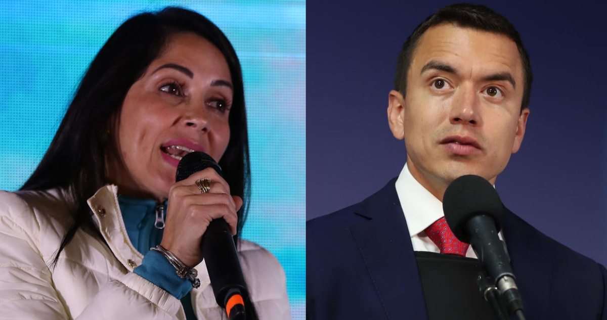 Luisa González y Daniel Noboa