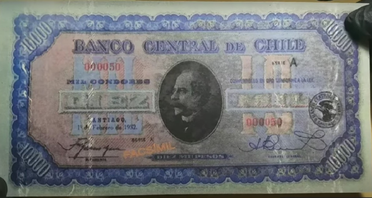 ‘Billete más valioso de Chile’