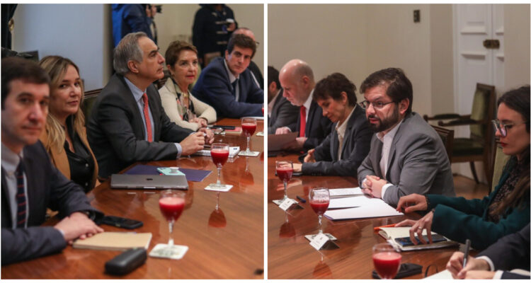 Presidente Boric se reúne con directivas de Chile Vamos en La Moneda: los invitó a buscar acuerdos