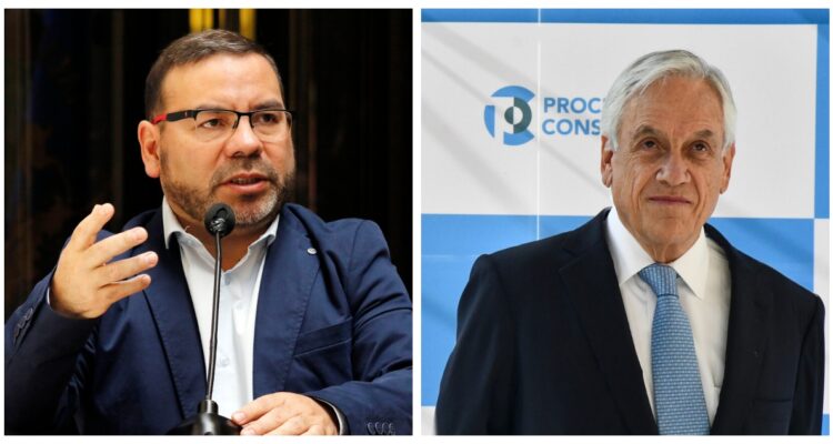 Boris Barrera y Sebastián Piñera, quien responsabilizó a Salvador Allende por el Golpe de Estado.
