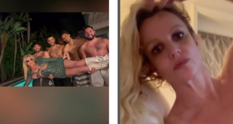 Britney Spear celebra celebra su divorcio con fiesta en la piscina junto a sus “chicos favoritos”