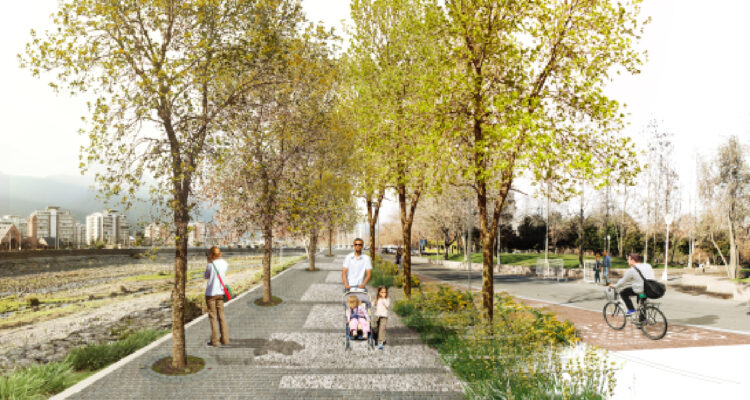 Vitacura inicia construcción de cicloparque Mapocho 42K: proyecto conecta parques de Santiago