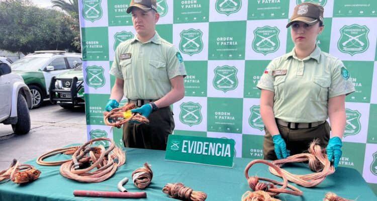 Recuperan más de dos toneladas de cobre robado desde chatarrería clandestina en Alto Hospicio