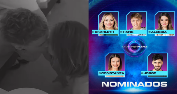 Beso entre Coni y Rai Gran Hermano